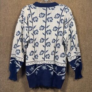 Vintage 90s Cabin Creek Womens Sweater Size Large Cotton Cottagecore Granny Crew